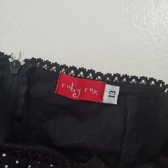 RUBY ROX COSTUME Polka-Dot Black/White Tulle Dress Size 13 - Picture 3 of 13